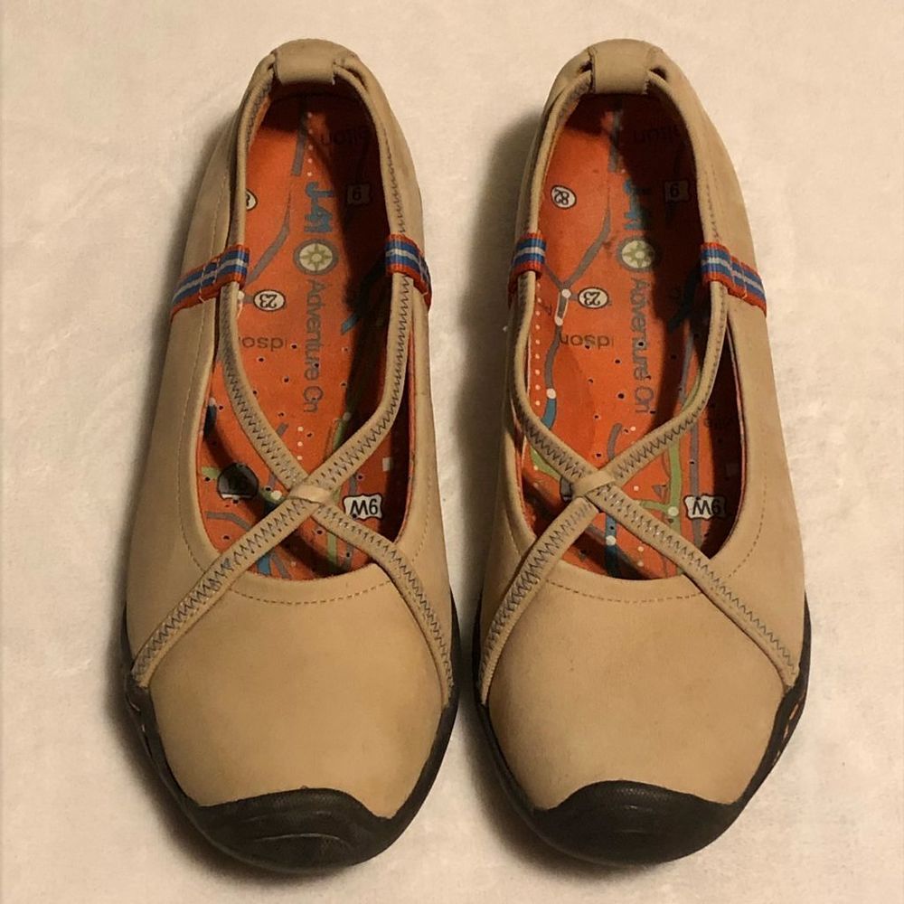 JEEP J-41 Leather Flats • Tan • Women’s US Size 7.5